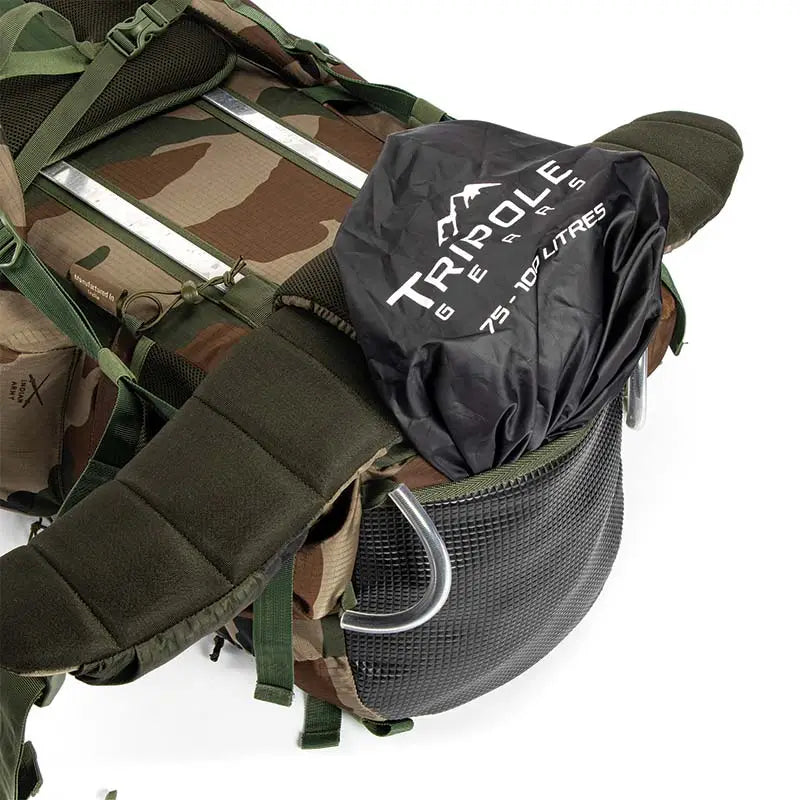 Tripole Colonel Pro Metal Frame Rucksack Front Opening with Detachable Bag and Cover-90 L - Rucksacks and Backpacks