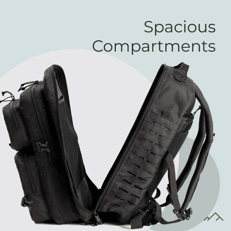 Tripole Force Plus Tactical Army 50 Litre Bag & Backpack with Laser-cut Molle - Rucksacks and Backpacks