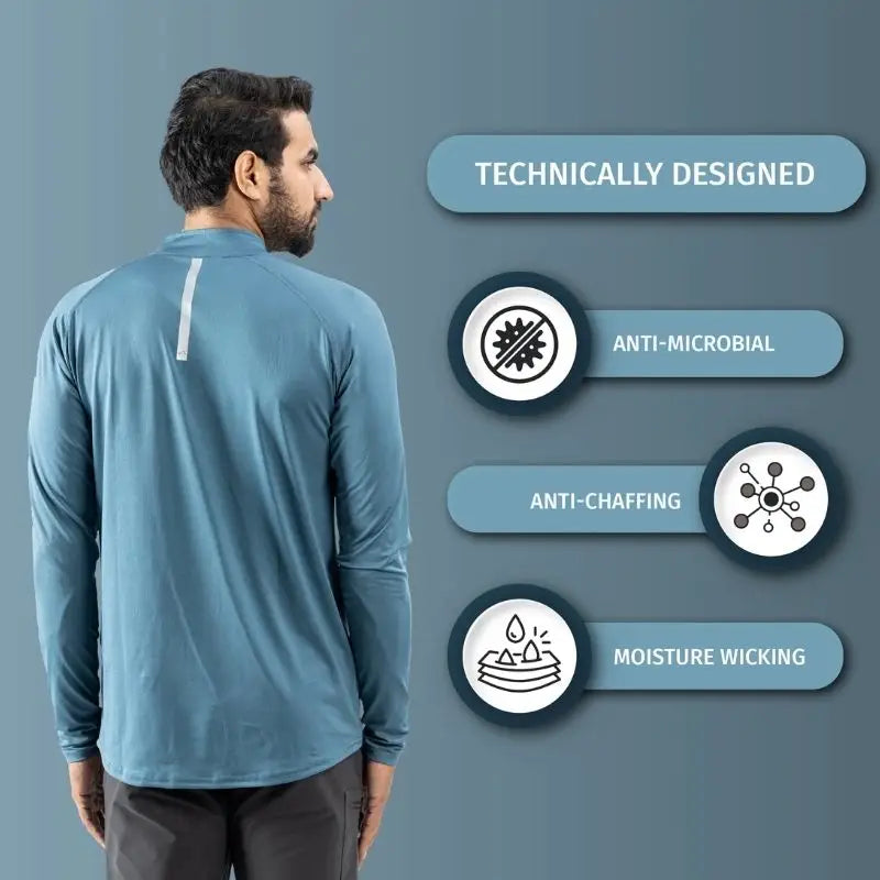 Tripole Men’s Full Sleeve Hiking and Trekking T-Shirt & Jersey - T-shirt
