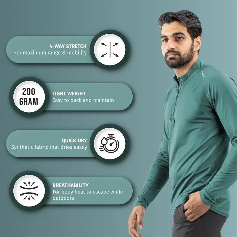 Tripole Men’s Full Sleeve Hiking and Trekking T-Shirt & Jersey - T-shirt