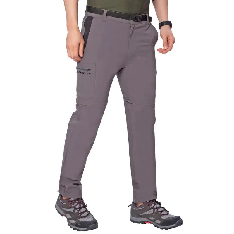 Tripole Men’s Stretchable Pants for Hiking and Trekking with Detachable Lower - Cargos and Pants