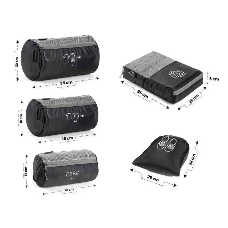 Tripole Organizer Packs Cylindrical Shaped Set of 6 - Travel Essentials