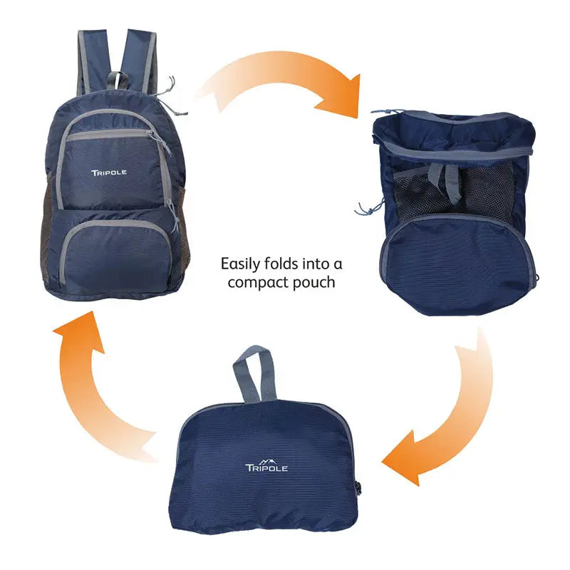 Tripole (Pack of 2) Foldable 20 Litre Day Pack - Rucksacks and Backpacks
