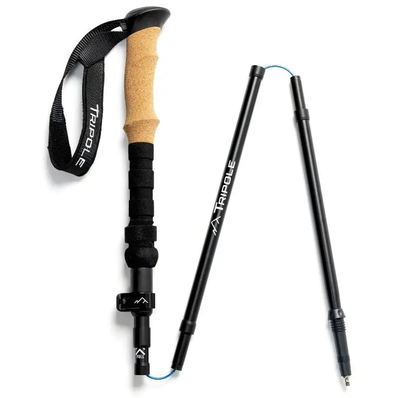 Tripole Trailcore Foldable Trekking and Hiking Pole- Lightweight - Black - Poles
