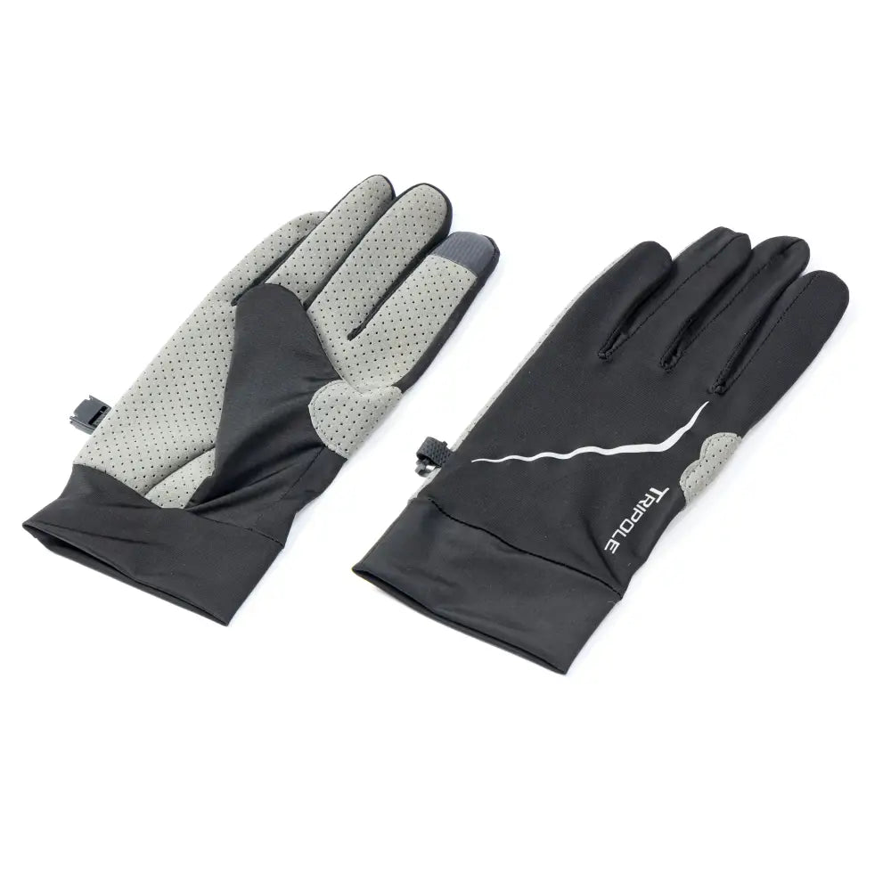 Tripole TrailGrip Winter Sports Gloves – Anti-Slip Touchscreen Gloves for Running Hiking & Cycling - Gray / Medium