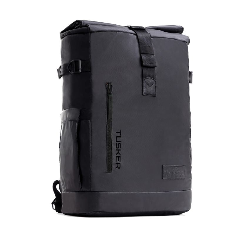 Tripole Unisex 35 Litres Tusker Roll Top Laptop Backpack - Black / 35 litres - Rucksacks and Backpacks