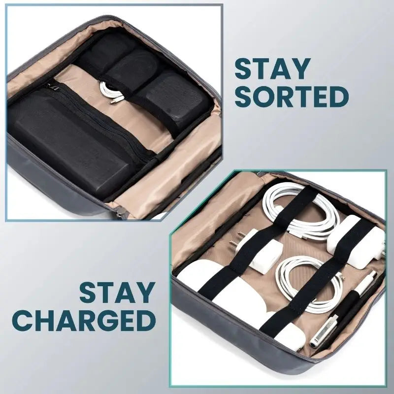 Tripole Unisex Electronics Organizer Portable Bag - Travel Essentials