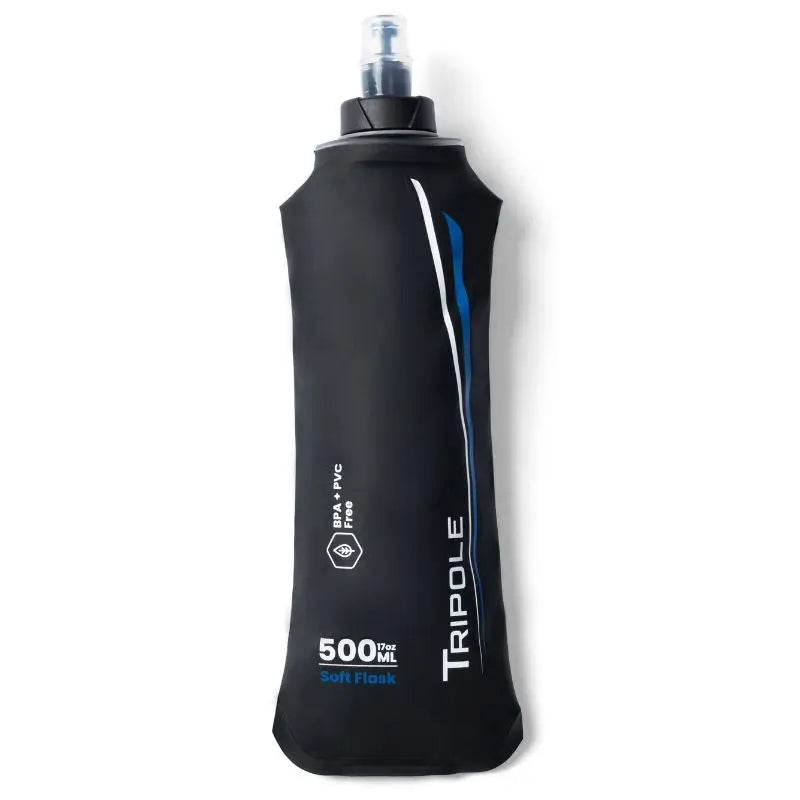 Tripole Unisex Hydration & Water Soft Flask for Running and Cycling 500ml-White - Black / 500 ml - Drinkware