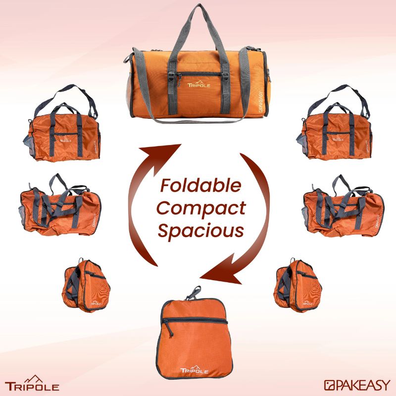 Tripole Unisex PAKEasy Foldable 40 Litres Duffel Bag Portable - Rucksacks and Backpacks