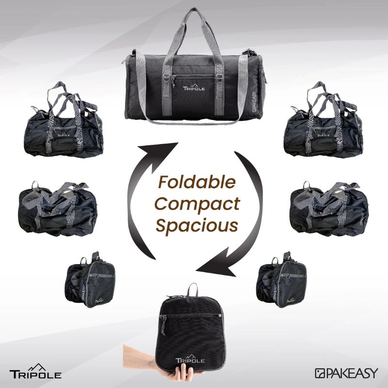 Tripole Unisex PAKEasy Foldable 40 Litres Duffel Bag Portable - Rucksacks and Backpacks