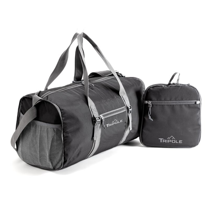 Tripole Unisex PAKEasy Foldable 40 Litres Duffel Bag Portable - Black / 40 Litres - Rucksacks and Backpacks