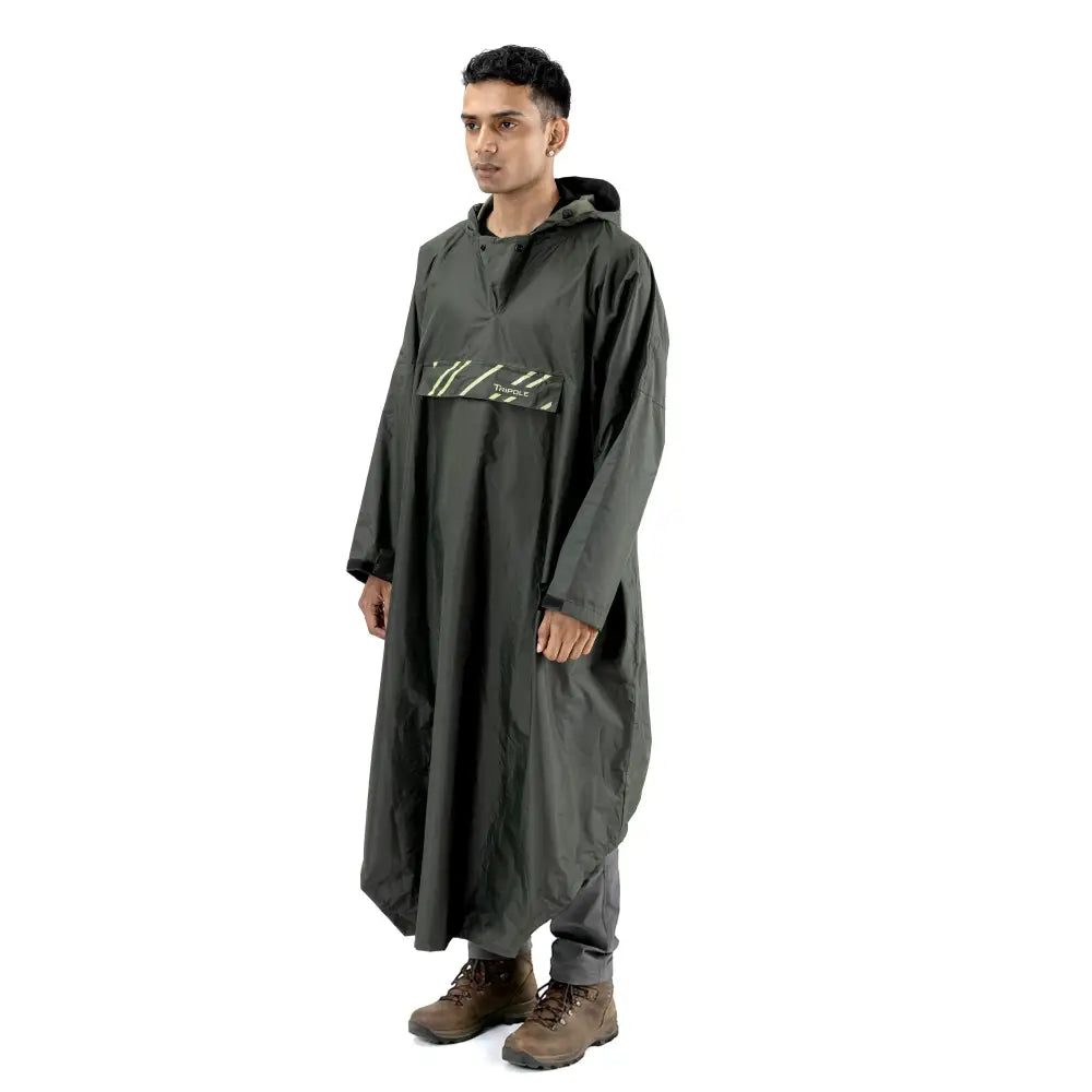 Tripole Unisex Waterproof Rain Poncho for Trekking Hiking & Camping - Poncho