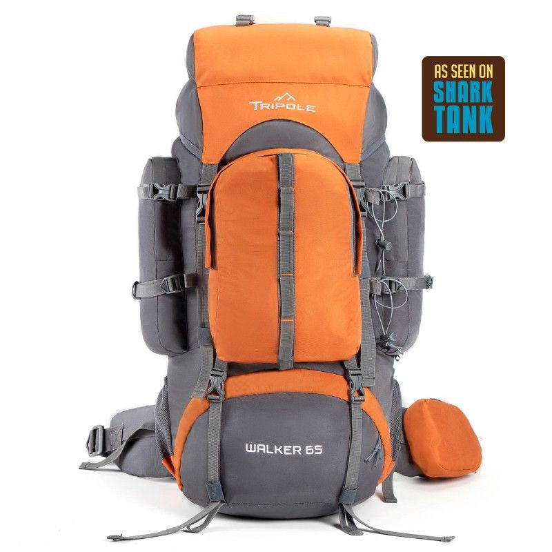 Tripole Walker 65 Litre Hikking and Trekking Backpack - Orange / 65 Litres - Rucksacks and Backpacks