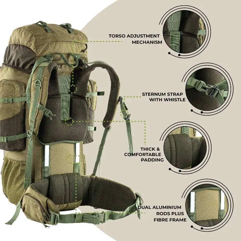 Tripole Walker Pro 60 Litres Trekking and Hiking Rucksack - Rucksacks and Backpacks
