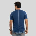 Ruggd Indian men's odor-resistant bamboo T-shirt, lightweight training outee in navy with short sleeves and breathable fabric.