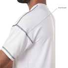 White Ruggd Indian men's odor-resistant bamboo training T-shirt laid flat, showcasing breathable fabric and comfortable fit.