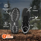 Adventra Men’s Mid Ankle Hiking Shoes - Shoes