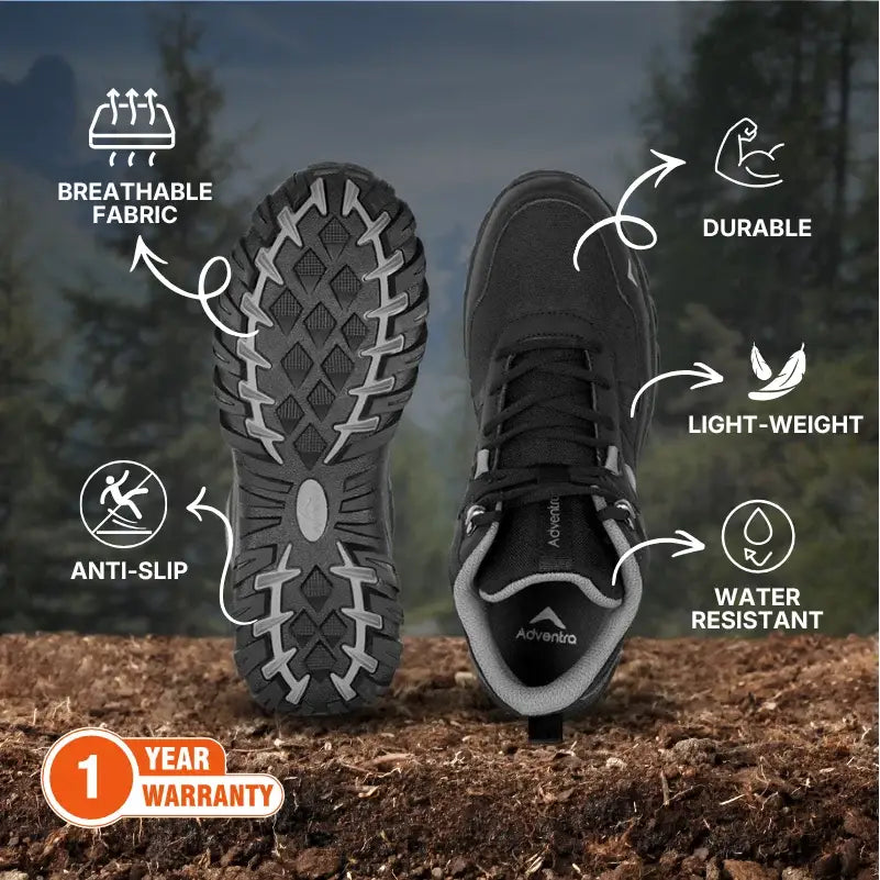 Adventra Men’s Mid Ankle Hiking Shoes - Shoes