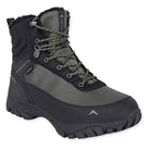 Adventra men's waterproof hiking boots in green, featuring sturdy soles and padded ankle support for outdoor adventures.