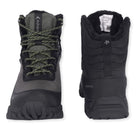 Adventra men's waterproof hiking shoes in green, designed for warmth and durability during outdoor adventures.