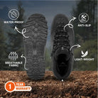 Adventra Men’s Warm and Waterproof Mid-Ankle Hiking Shoes - Shoes