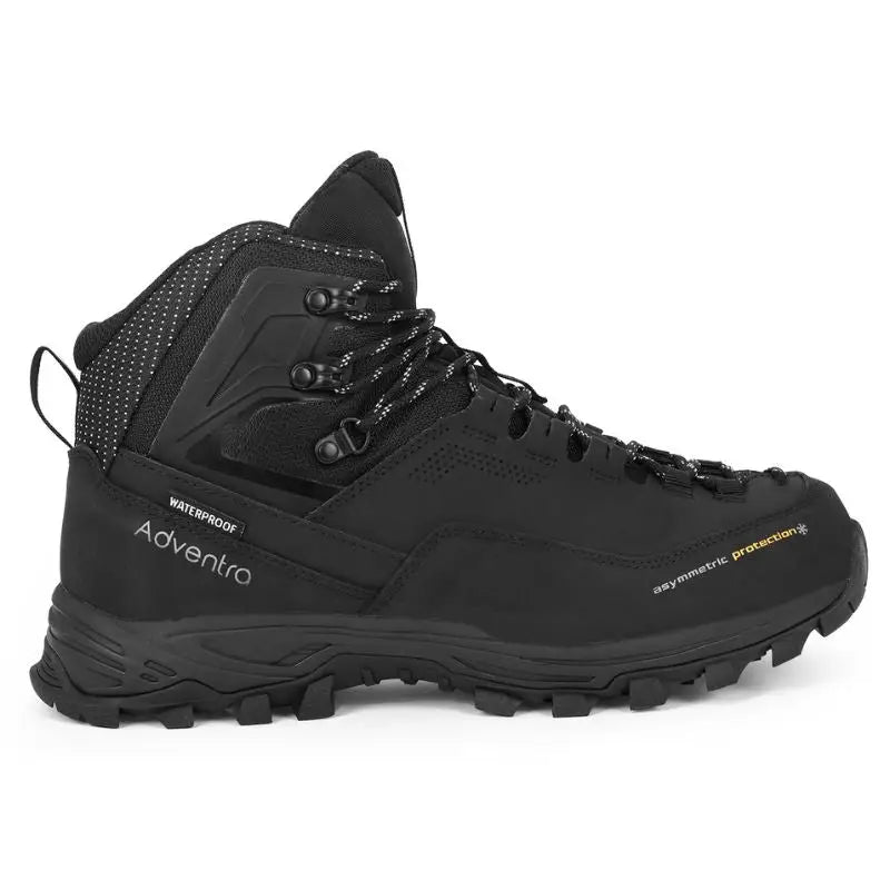 Adventra Men’s Warm and Waterproof Mid-Ankle Hiking Shoes - Black / 40 - Shoes