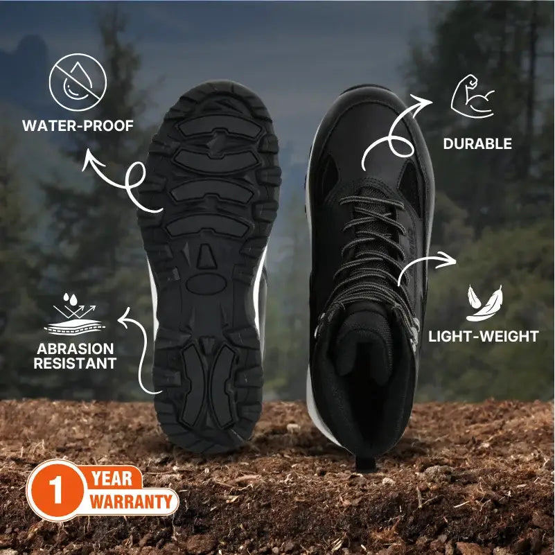 Adventra Men’s Waterproof Edge Mid-High Ankle Trekking Shoes - Shoes