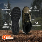 Adventra Men’s Waterproof Edge Mid-High Ankle Trekking Shoes - Shoes