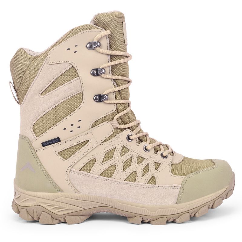 Adventra Men’s Waterproof Hiking Shoes High Ankle with Cushion Comfort - Beige / 40 - Shoes