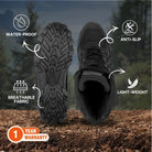 Adventra Men’s Waterproof Hiking Shoes High Ankle with Cushion Comfort - Shoes