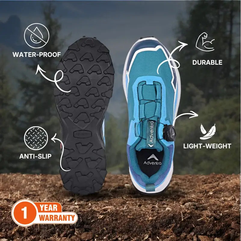 Adventra Men’s Waterproof Hiking Shoes Low Ankle with Ultra Grip - Shoes