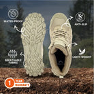 Adventra Men’s Waterproof Hiking Shoes Mid Ankle with Cushion Comfort - Shoes