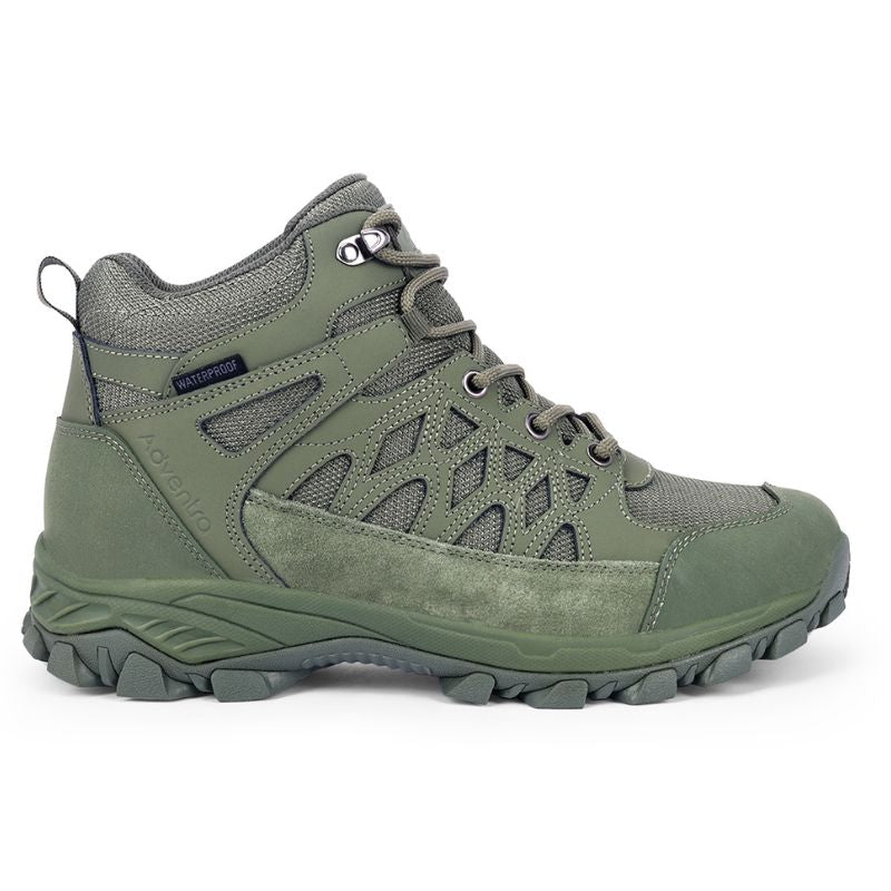 Adventra Men’s Waterproof Hiking Shoes Mid Ankle with Cushion Comfort - Green / 40 - Shoes