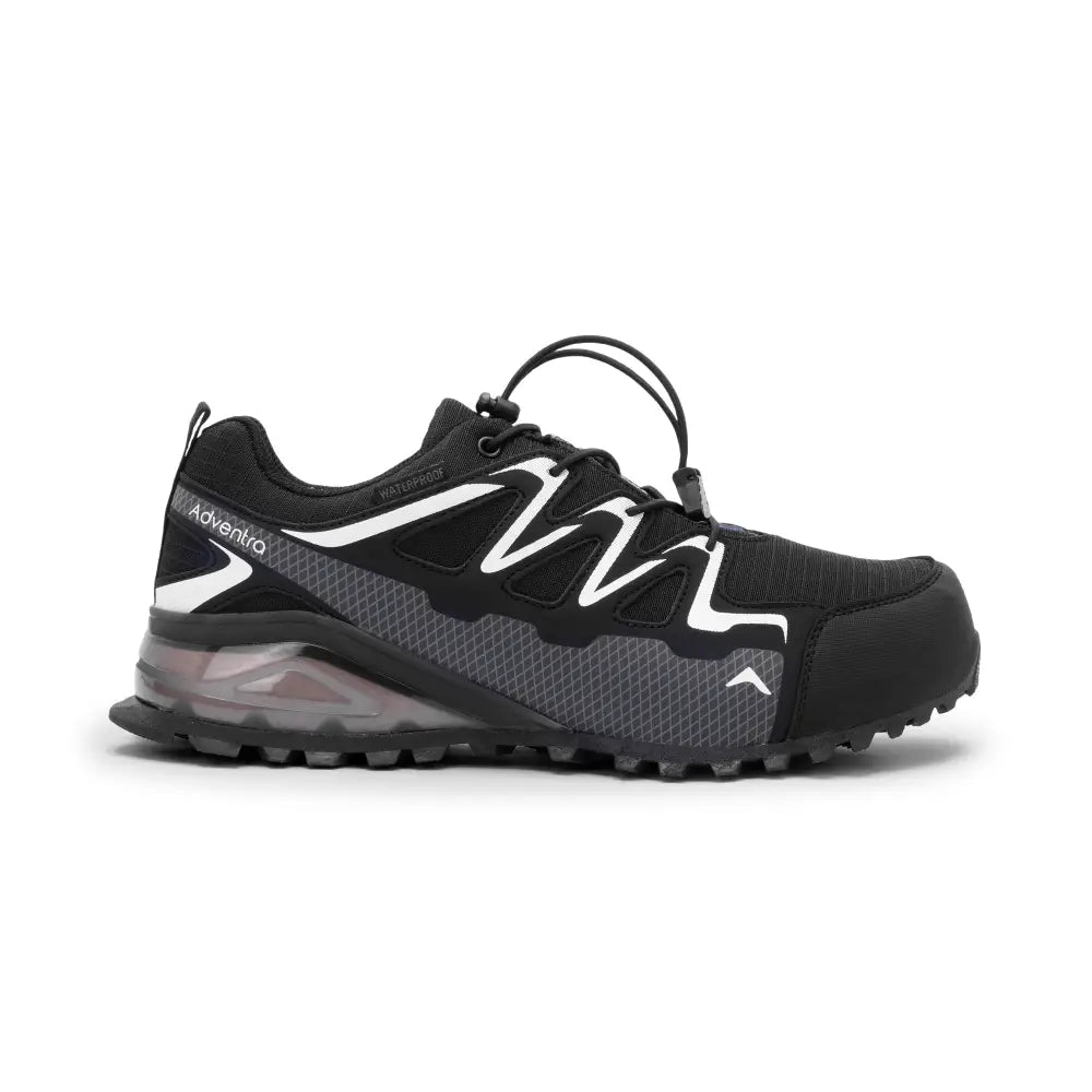 Adventra Men’s Waterproof Low Ankle Hiking Shoes | Anti Slip - Black / 39 - Shoes