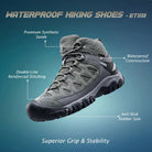 Adventra Men’s Waterproof Mid-Ankle Hiking Shoes - Shoes