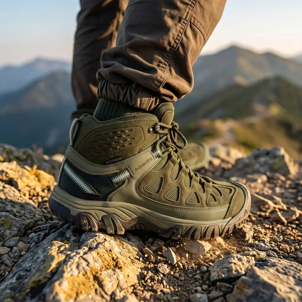 Adventra Men’s Waterproof Mid-Ankle Hiking Shoes - Shoes