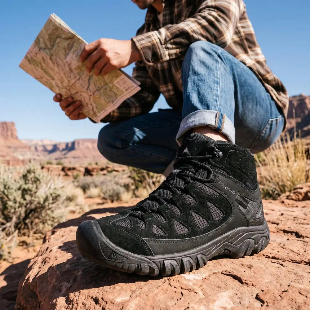 Adventra Men’s Waterproof Mid-Ankle Hiking Shoes - Shoes