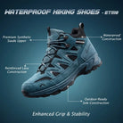 Adventra Men’s Waterproof Mid-Ankle Hiking Shoes - Shoes