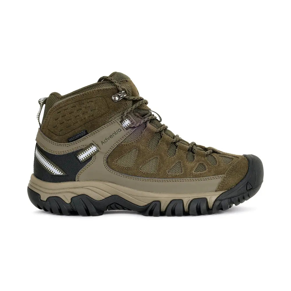 Adventra Men’s Waterproof Mid-Ankle Hiking Shoes - Olive Green / 39 - Shoes