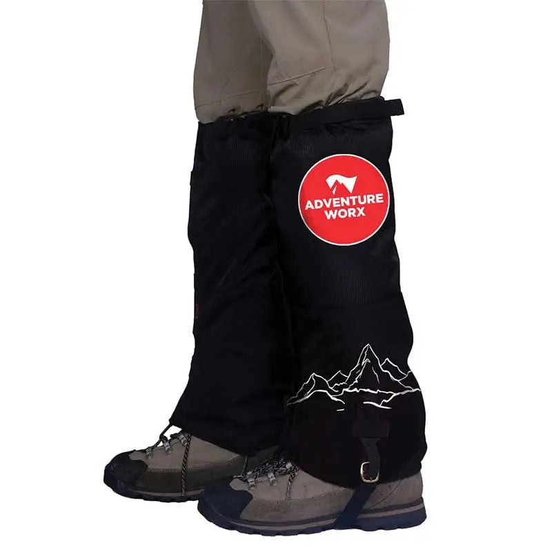 Adventure Worx Gaiter For Trekking-Hiking - Black - Travel Essentials