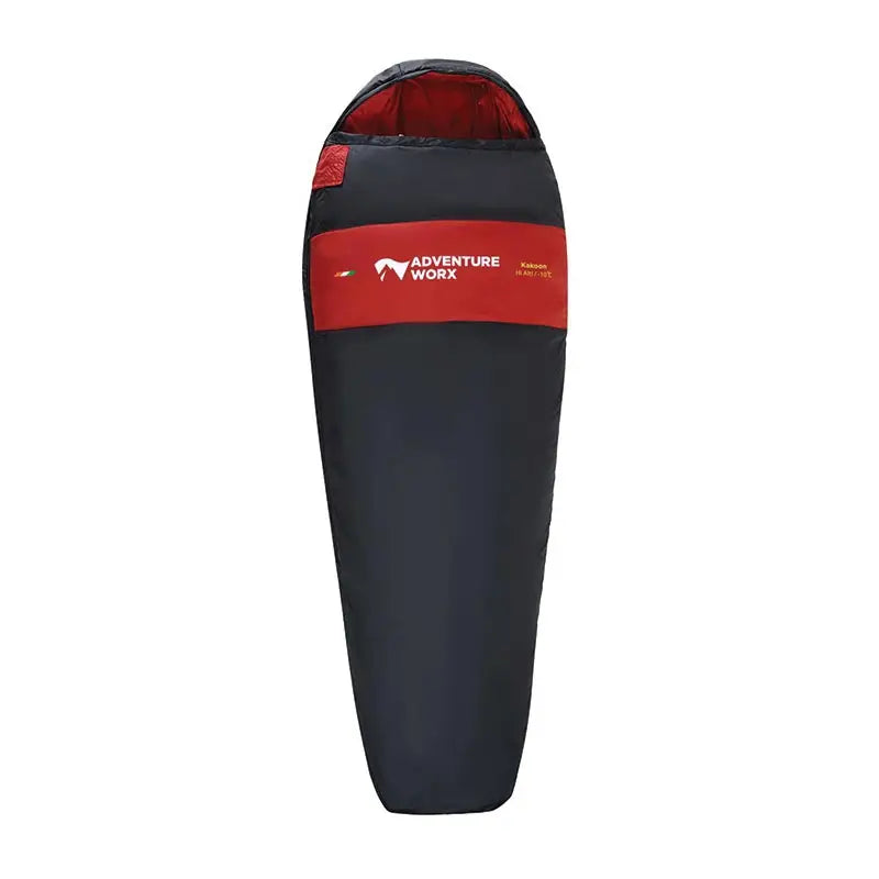 Adventure Worx High Altitude (-10 Degree Celsius) Sleeping Bag - Black-Red / One Size - Sleeping Bags