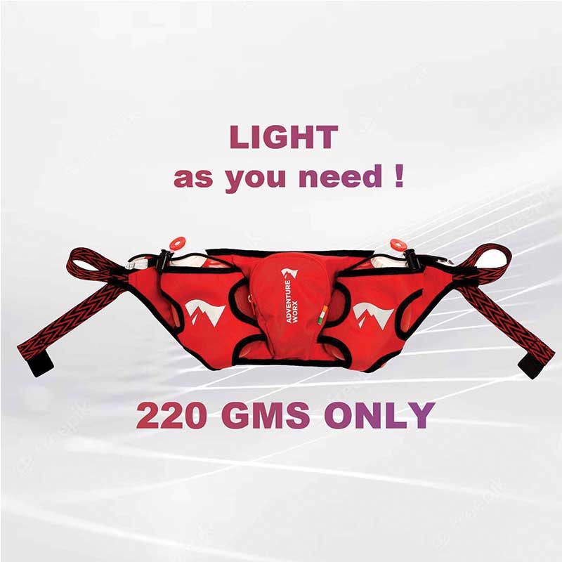 Adventure Worx Hydra Light Run Waist Pouch-Running Hydration Belt - Waist Packs