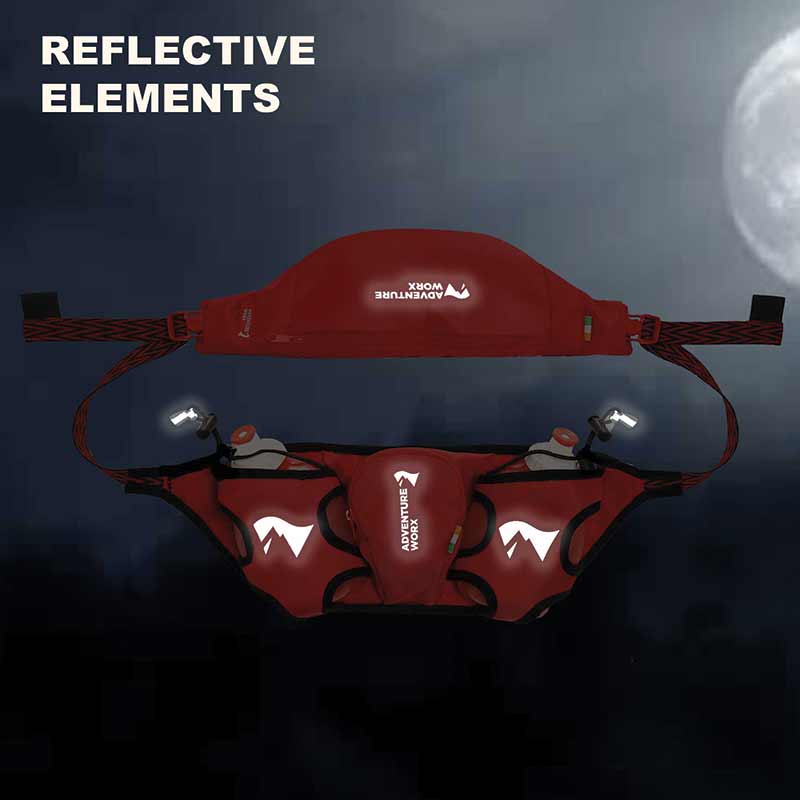 Adventure Worx Hydra Light Run Waist Pouch-Running Hydration Belt - Waist Packs