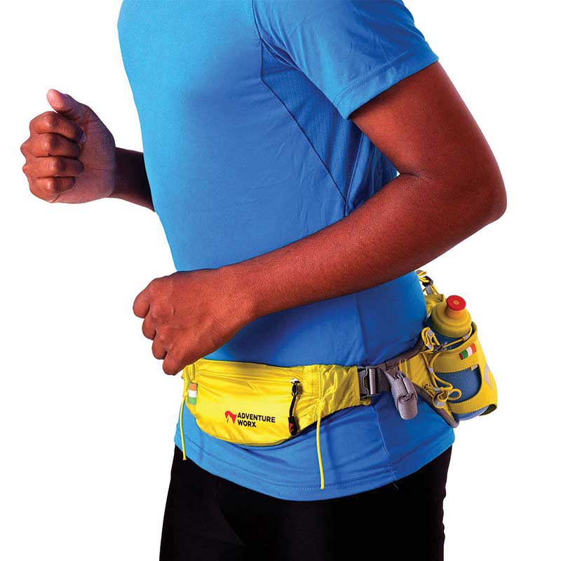 Adventure Worx Hydra Light Run Waist Pouch-Running Hydration Belt - Waist Packs