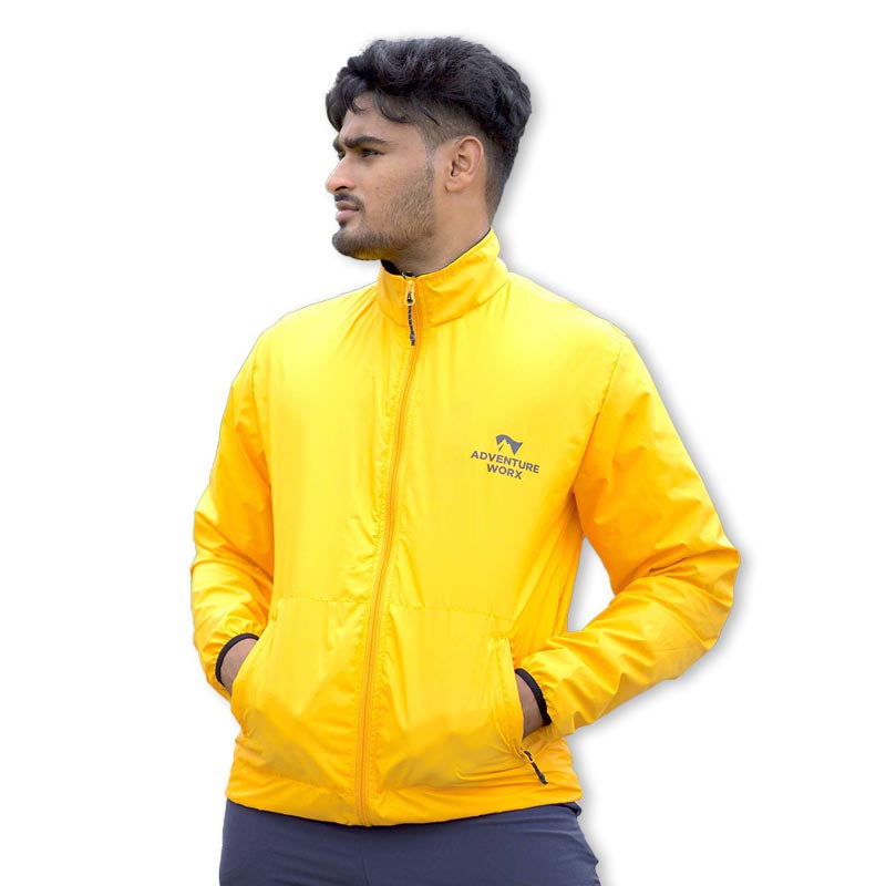 Adventure Worx Men’s Wind Cheater Jacket - Yellow / S - Rainwear
