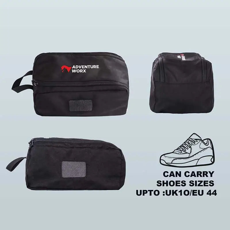 Adventure Worx Shoe Carry Pouch-Bag - Black - Travel Essentials