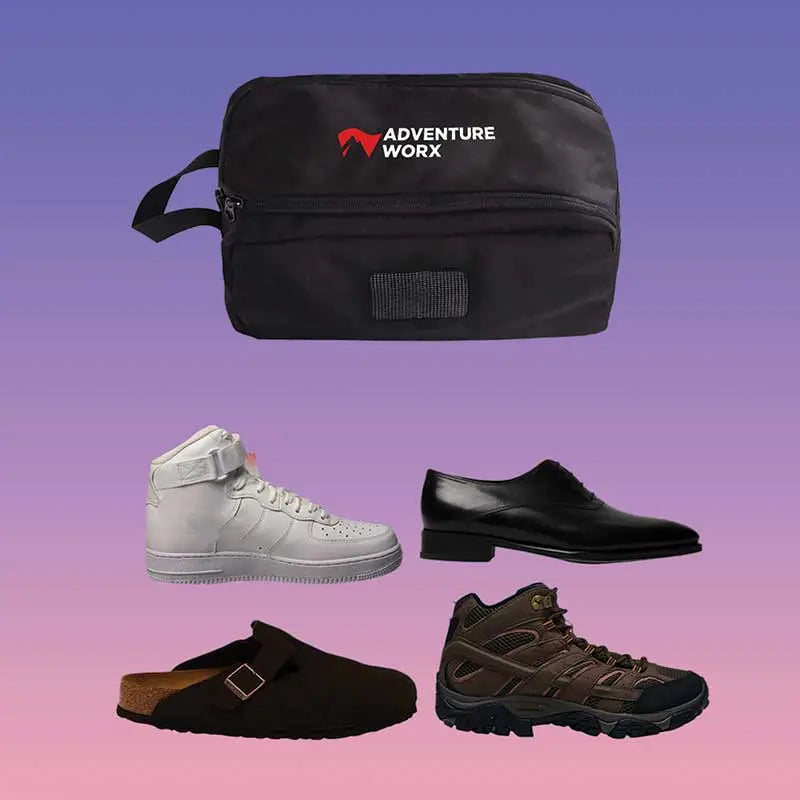 Adventure Worx Shoe Carry Pouch-Bag - Black - Travel Essentials