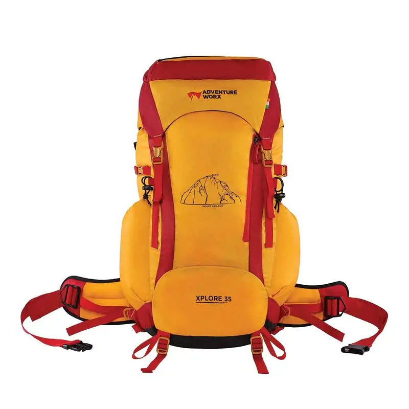 Adventure Worx Xplore 35 Litre Rucksack - Yellow / 35 Litres - Rucksacks and Backpacks