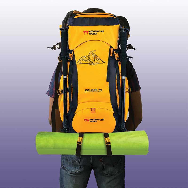 Adventure Worx Xplore 55 Litres Rucksack - Yellow / 55 Litres - Rucksacks and Backpacks