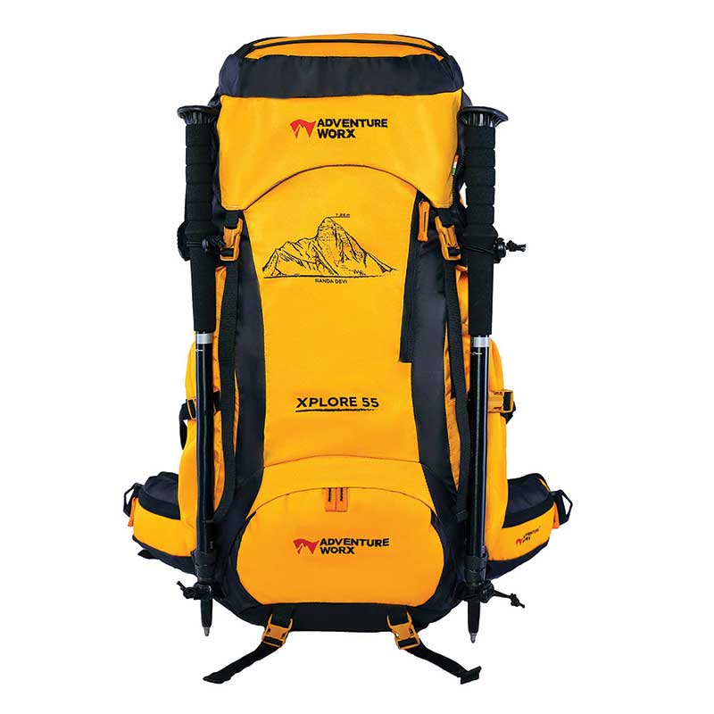 Adventure Worx Xplore 55 Litres Rucksack - Yellow / 55 Litres - Rucksacks and Backpacks